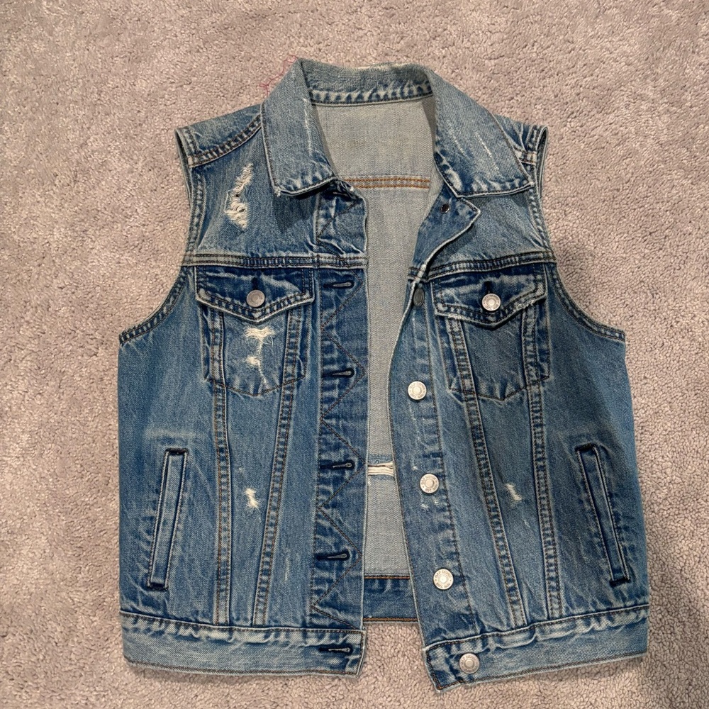 Gap denim vest XS